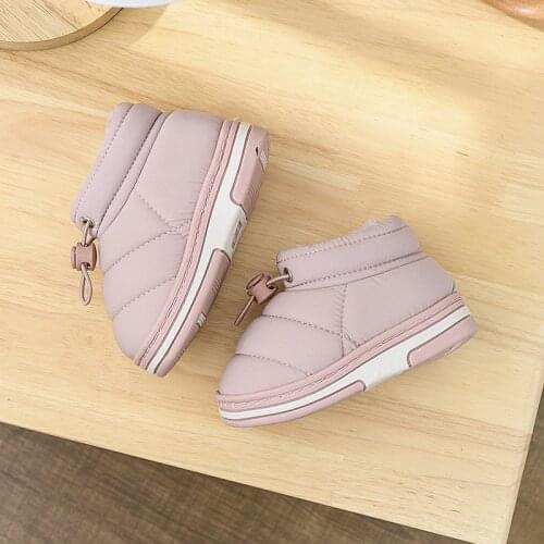Slippers in winter to keep warm feather upset the child home drag household parent-child baby snow bag with cotton