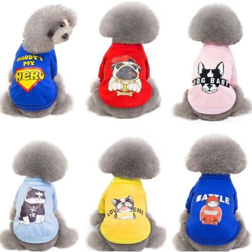 Winter Warm Pet Dog Clothes Soft Cotton Two-legs Hoodies Outfit For Small Dogs Chihuahua Pug Sweater Clothing Puppy Coat Jacket