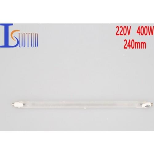 240mm 220V 400W Vacuum Halogen Tube IR Radiation Quartz Lamp Infrared Halogen Tube Directional
