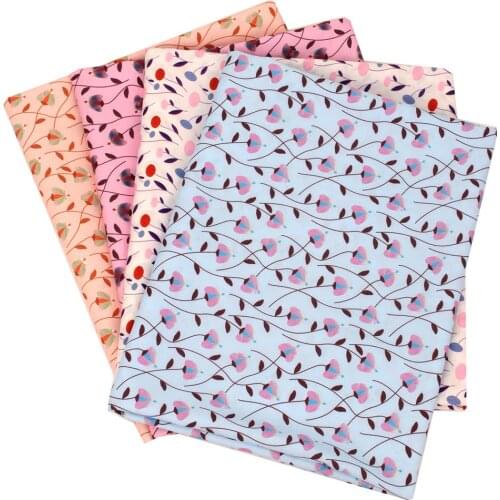 45*150cm Polyester Fabric Flower Print PatchworkTissue Sewing Quilting Fabrics Needlework Material DIY Handmade