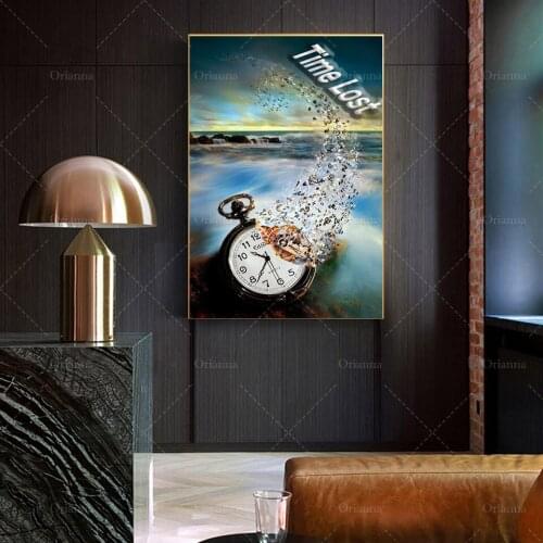 Abstract HD Print Modular Picture Para El Hogar Time Lost Canvas Painting Sea Posters For Living Room Home Decor Wall Art