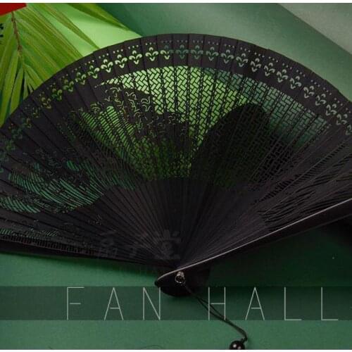 Mount Fuji All Bamboo Fan Kanagawa Folding Fan Ancient Hollow Japanese Fan Carved Fan Mini Folding Hanfu Fan