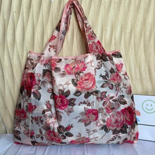 Large Heavy Foldable Shopping Bags Shoppers Shopper bag Reusable Portable Shoulder Bags Travel Handbags Fashion Tote Bags