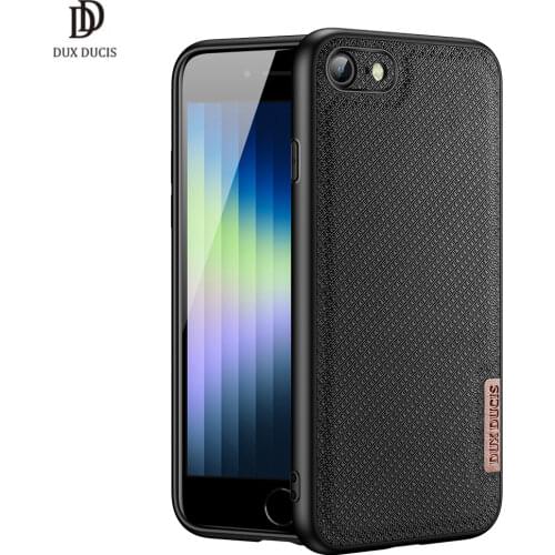 For iphone 7/8/SE 2020 case DUX DUCIS Fino Series Woven Fabric Back Case Protecting Case Support Wireless Charging Supper