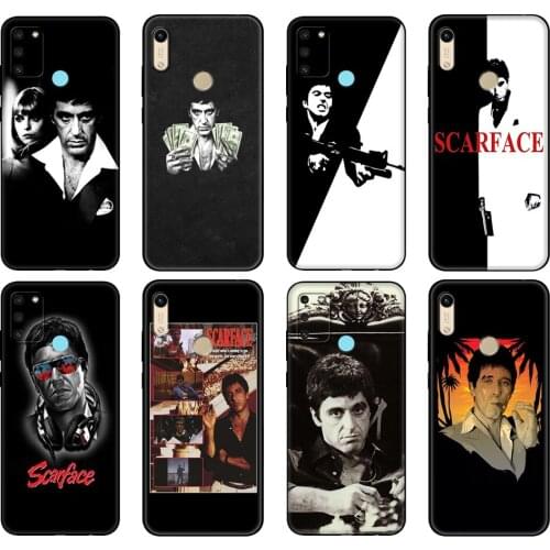 Black tpu Case For Honor 8a Prime 8s 9 10X Lite 9A 9C 9X Premium Pro 9S Case Cover Tony Montana