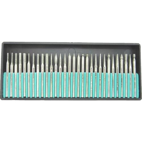 Electric grinder hanging grinding accessories / 30 diamond grinding needles in a box, suitable for wood and jade carving