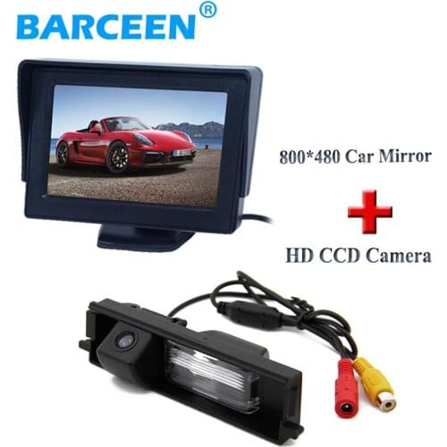 170 angle ccd night vision wire car rear reserve camera with tft 4.3" lcd car display monitor800*480 for Toyota RAV4 (2009~2012)