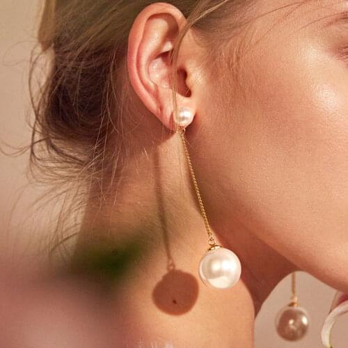 XP Womens Earrings Set Pearl Earrings For Girls Golden Fashion Jewelry 2021 Geometric Semicircle Heart Stud Earrings Gifts