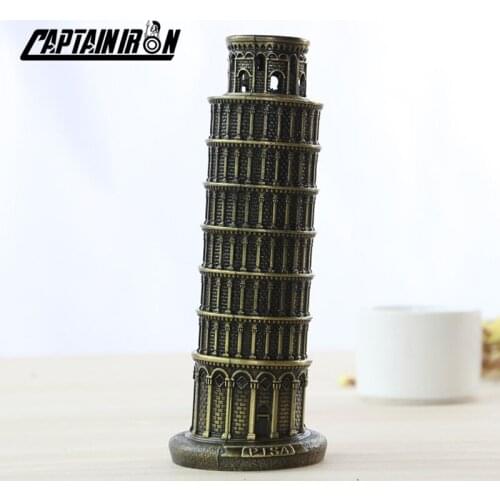 CAPTAINIRON Retro London Eiffel Tower Model Iron Warrior Miniature Figurines Metal Crafts Ornament for Room Vintage Home Decor