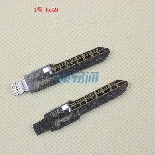 NO.01 HU49 Engraved Line Key for Volkswagen Jetta Santana 2 in 1 scale shearing teeth Key Blade for the shearing
