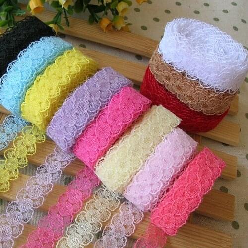 #713 Brand new 10 yards lace DIY crafts wedding clothing lace ribbon gift wrapping accessory