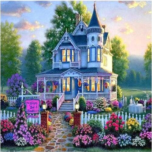 New Arrivals 5D DIY Full Round Diamond Painting Dream House 3D Embroidery Cross Stitch Rhinestone Mosaic Home Decor Gift Y1365