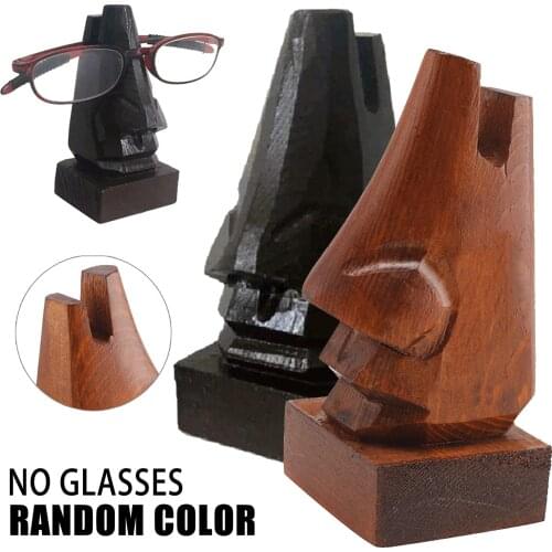 New Wooden Nose-Shaped Sunglasses Spectacles Eyeglasses Glasses Holder Diaplay Stand