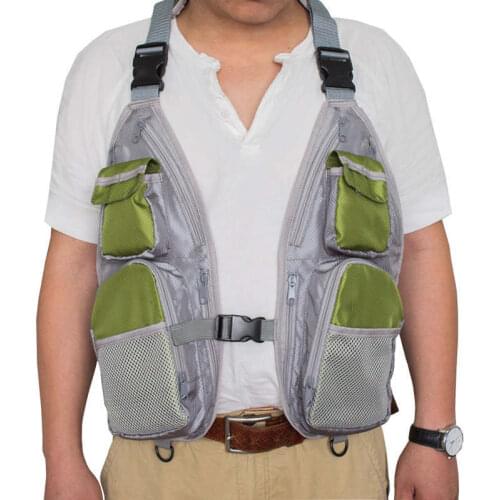 Hanging Neck Portable Double Backpack Fishing Vest Breathable Multifunctional Fishing Vest