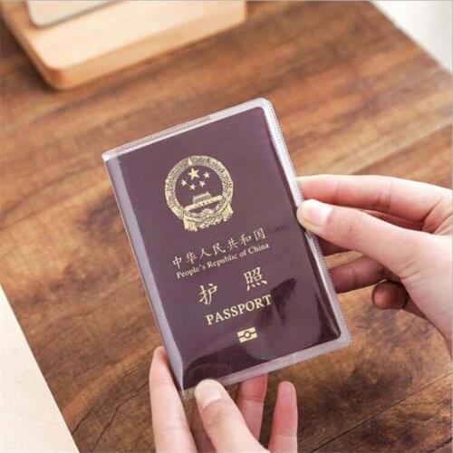 Clear Waterproof Travel Dirt Passport Holder Cover Wallet Transparent PVC ID Card Holders Business Credit Card Holder Case