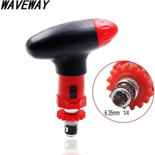 Manual T-type ratchet screwdriver quick bolt driver batch 6.35mm can rotate forward reverse Screwdrivers Tools