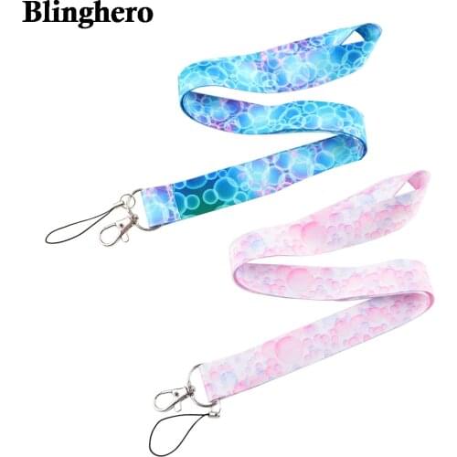 CB745 Pink Bubbles Cartoon Lanyard For Key Cool Hang Ropes Phone Badge Holder Neck Straps Gift For Women Men