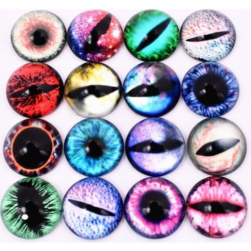 10pcs/lot 20mm Hemispherical Shaped Photo Glass Cabochon Mixed Patterns Fit Pendant Base Setting for Flat Back Jewelry Findings