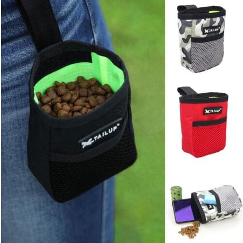 Dog Snack Bag outdoor Portable Pet Training Supplies Camouflage Nylon dog Pouch pack with Food Pet Product for Large Medium Dogs