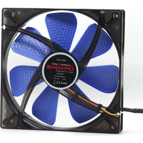 140mm cooling fan 14cm fan computer cooling fan 140mm zg3-140c 14cm 12V 0.1A 14025 3-wire chassis silent quiet cooling fan