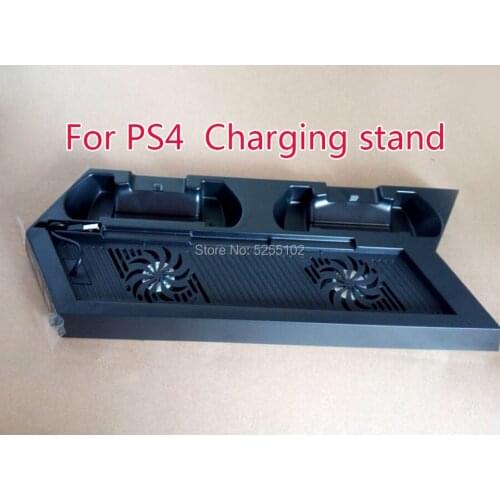 FOR PS4 Vertical Stand with Cooling Fan Cooler Dual Controller Charger Charging Station for SONY Playstation 4