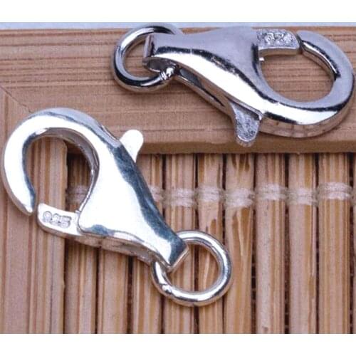 Fast Lot 925 Stamped Silver colorJewelry Findings Accessories Lobster Clasp Opening Jump Ring Fittings Charms 925
