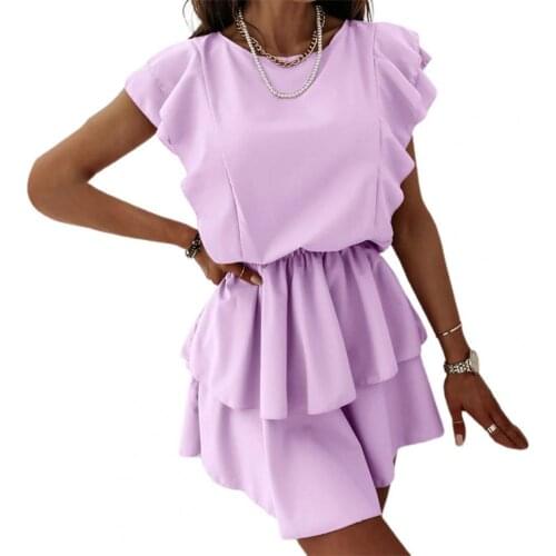 New Stylish Summer Dress O-Neck Casual Polyester Mini Sleeveless Women Dress for Women Beach Streetwear
