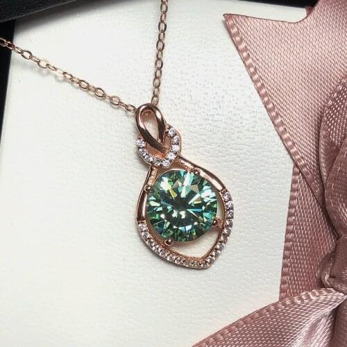 Fine Jewelry Inlay AAA Cubic Zirconia Geometric Heart Pendant Necklace For Women Wedding Engagement Luxury Accessories Gifts