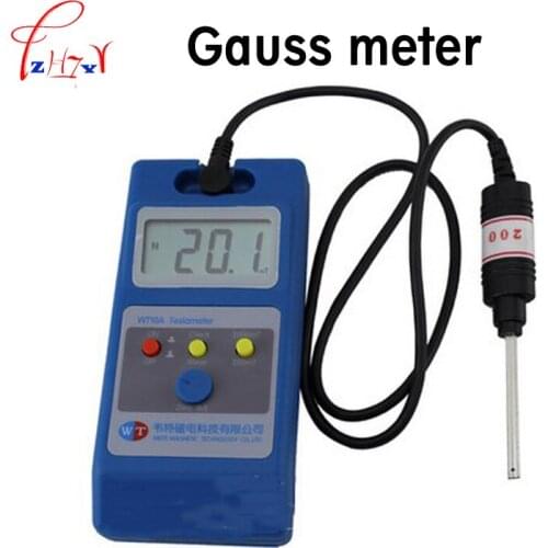 Gauss meter magnetic field strength detector WT10A liquid crystal handheld gauss meter flux meter 1pc