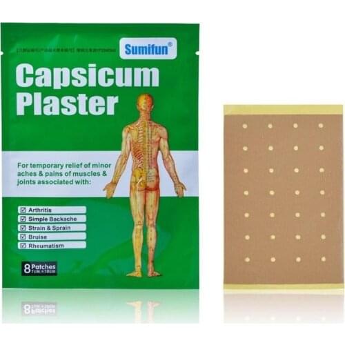 10pcs/bags Capsicum Pain Relief Patch For Lumbar And Cervical Pains Heat Pads Back Joint Winter Medical Herbal Heating Patches