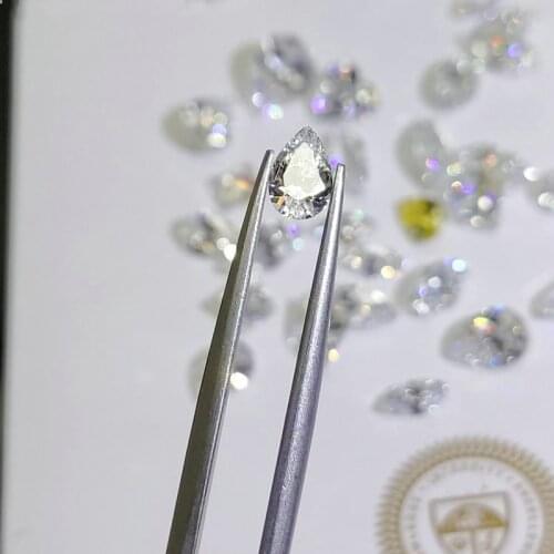VANTJ 100% Natural Diamond Loose Gemstone Pear Cut FG Color Good Cut Diamond for Fine Jewelry Wholesale