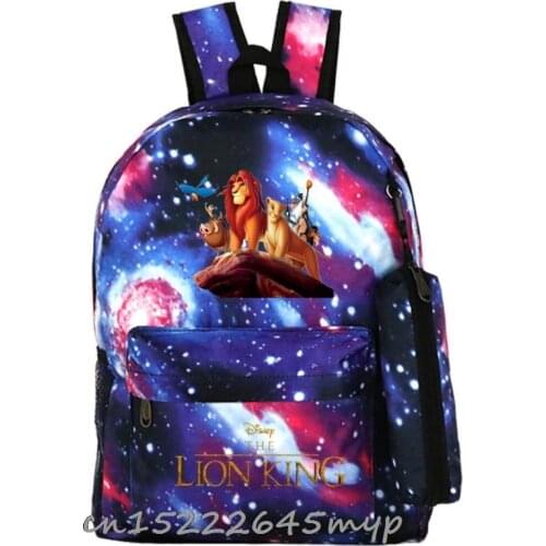 Disney The Lion King Toddler Backpack Boys Girls 2 Pcs Set Schoolbags Children Kindergarten Bags Kids Knapsack Cute Pen Bag