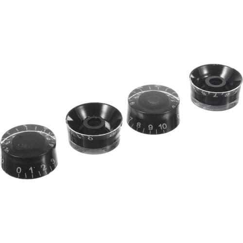 4Pcs Black Electric Guitar Volume Tone Knob Top Hat Straight Guitar Speed Control Knob Hot Sale Guitar Accessories