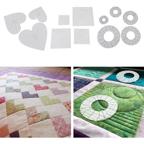 Acrylic Embroidery Templates Quilting Stencils Patchwork Ruler Sewing Tool