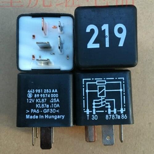 Brand new original 1pcs 443 951 253 AA No. 219 Car Relays 12V For Audi A4 A6 A8 For Volkswagen Touareg Phaeton Passat