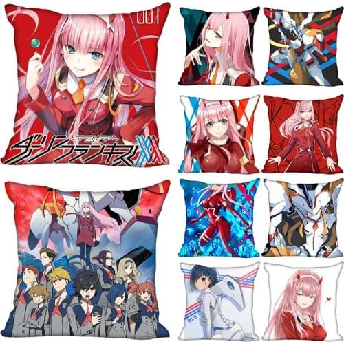 Dear In The Franxx Pillowcase Wedding Decorative Pillow Cover Custom Gift For 40X40CM (one Sides) Printed Pillow Cases