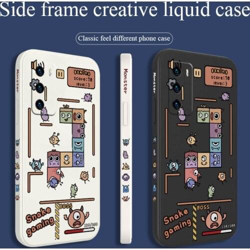 Escape Monster Phone Case For Huawei P40 P40Lite P30 P20 Mate 40 40Pro 30 20 Pro Lite P Smart 2021 Y7a Liquid Silicone Cover