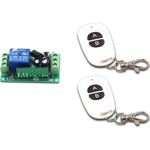 DC9V 12V 24V Wireless Remote Control Plug 1 CH 1CH 10A Relay Receiver Transmitter RF Remote Switch 315Mhz/433Mhz