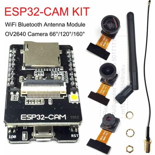 ESP32-CAM OV2640 WiFi Bluetooth Camera Module ESP32 Developments Board FT232RL FTDI with Camera Module 70° 160° 850nm Wholesale