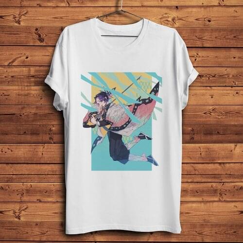 Demon Slayer Kochou Shinobu funny anime t shirt homme white short sleeve men casual tshirt unisex streetwear hipster tee