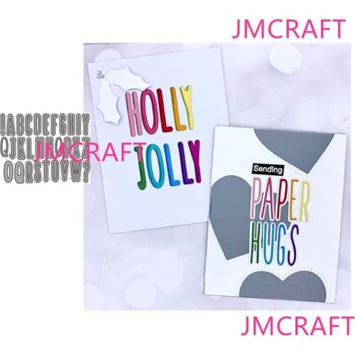JMCRAFT 2021 New English Alphabet Decoration Metal Cutting Dies DIY Scrapbook Handmade Paper Craft Metal Steel Template Dies