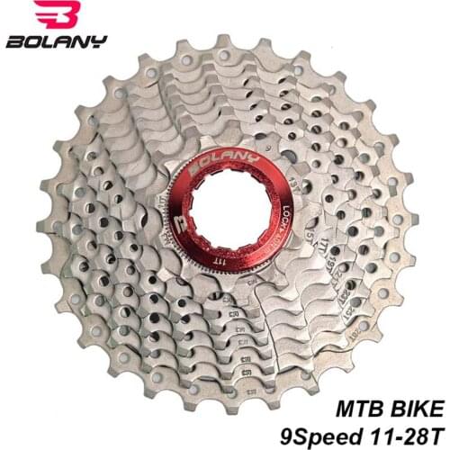 BOLANY Mountain Bike Freewheel 9 Speed 11-28T Gear Ratio MTB Bicycle Cassette Sprocket Bike Parts 9 Velocidades Flywheel