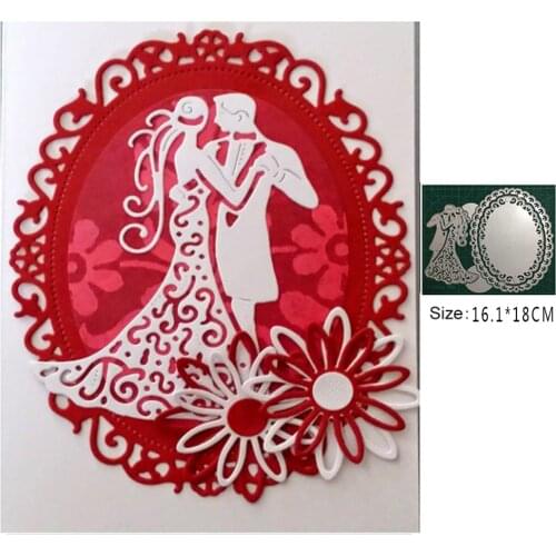 Metal Cutting Dies Cut Die Mold Couple Bride Groom Wedding couple Scrapbook Paper Craft Knife Mould Blade Punch Stencils Dies