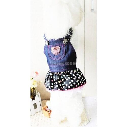 New Love Heart On back Pet dogs Dress Free Shiping By CPAM Dogs Clothing