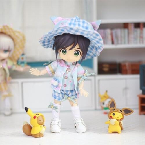 Ob11 doll dress Gsc doll Piccodo pig body9 Can wear cat ears butterfly suit hat + coat + interior + pant + socks