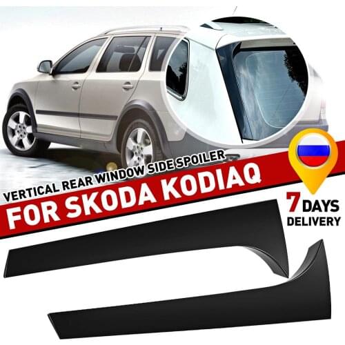 Pair Spoiler Trim Cover Stickers Accessories Car Styling Rear Window Side Spoiler Canard Wing Canard Splitter For Skoda Kodiaq