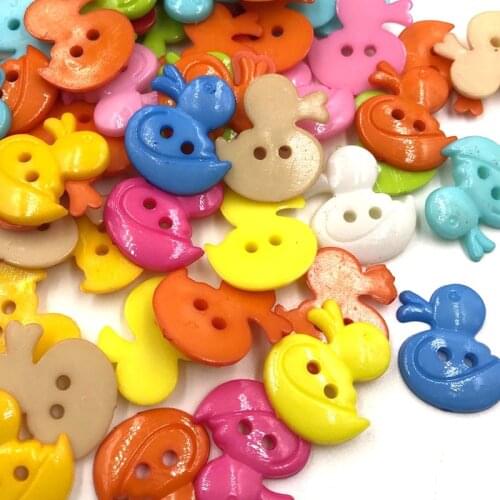 50/100pc Duck Plastic Button Craft Sewing Mix color PT148