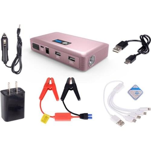 For 6L Petrol 4L Diesel - 98600mAh Car Jump Starter 1000A Peak Car Battery Power Pack 12V Auto Charger Starting Device with Bag