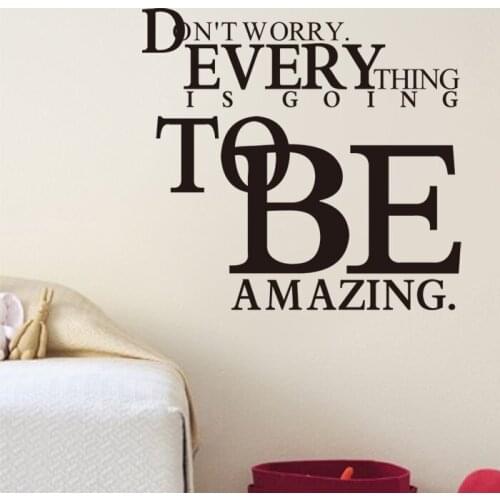 Don't worry everything is going House Rules English Quote PVC Wall Stickers For Living Room Wall Art Decals Home Decor