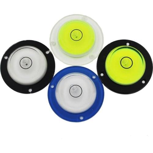 QASE Spirit Level Bubble Universal Round Level 43*11mm with Flanges and Mounting Holes 1 PCS